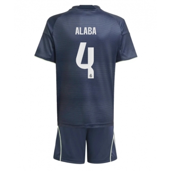 Real Madrid David Alaba #4 Maglia Gara Trasferta Repliche 2025-26 Bambino Maniche Corte